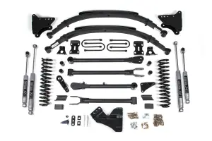 BDS555H | BDS Suspension 4 Inch Lift Kit With 4 Link For Ford F-250/F-350 Super Duty 4WD | 2008-2010 | Diesel | Rear Lift Leaf Springs, NX2 Nitro Series Shocks