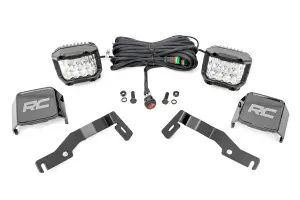 72105 | Rough Country LED Ditch Light Kit For Toyota Tacoma (2024-2024) | 3 Inch Osram Wide Angle Series