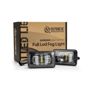 210009 | Alpharex DoubleTap Dual Color LED Projector Fog Lights For Ford F150 (2015-2020) / F250/F350/F450/F550 Super Duty (2017-2022) | No Bezel | White/Amber