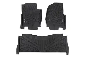 Rough Country - FF-51712 | Rough Country Flex-Fit Floor Mats For Ford F-250 / F-350 Super Duty (2017-2024) | Front & Rear - Image 1