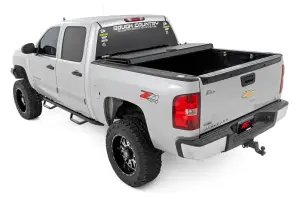 Rough Country - 49113551 | Rough Country Hard Tri-Fold Flip Up Tonneau Bed Cover For Chevrolet Silverado 1500 / GMC Sierra 1500/1500 Denali (2007-2013) | 5' 9" Bed With Rail Caps - Image 5