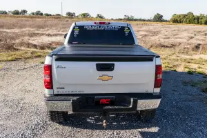 Rough Country - 49113551 | Rough Country Hard Tri-Fold Flip Up Tonneau Bed Cover For Chevrolet Silverado 1500 / GMC Sierra 1500/1500 Denali (2007-2013) | 5' 9" Bed With Rail Caps - Image 9