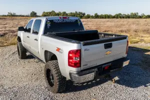 Rough Country - 49113551 | Rough Country Hard Tri-Fold Flip Up Tonneau Bed Cover For Chevrolet Silverado 1500 / GMC Sierra 1500/1500 Denali (2007-2013) | 5' 9" Bed With Rail Caps - Image 13