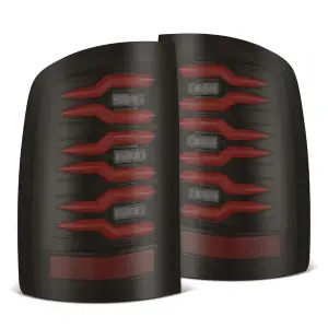 AlphaREX - 630080 | AlphaRex Luxx-Series LED Tail Lights For GMC Sierra 1500 (07-13) / 2500 HD/3500 HD None Classic/Dually (2007-2013) | Black Red - Image 1