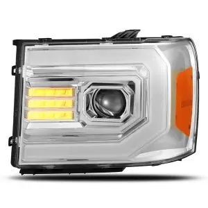 AlphaREX - 880096 | AlphaRex LUXX-Series LED Projector Headlights For GMC Sierra 1500/2500 HD/3500 HD New Body Style (2007-2014) | Chrome - Image 5