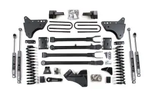 BDS580H | BDS Suspension 4 Inch Lift Kit With 4 Link For Ford F-250/F-350 Super Duty 4WD (2011-2016) | Gas | Rear Block Kit, NX2 Nitro Series Shocks