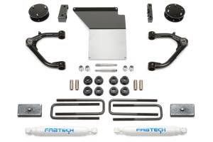 FTSK1062 | Fabtech 3 Inch Uniball UCA System With Performance Shocks (2007-2018 Silverado, Sierra 1500 2WD/4WD with OE Forged Steel Control Arms)