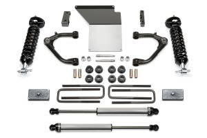 FTSK1071DL | Fabtech 3 Inch Uniball UCA System With Dirt Logic 2.5 (2014-2018 Silverado, Sierra 1500 with OE Cast Aluminum or Stamped Steel Control Arms)