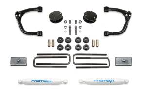 Fabtech Motorsports - FTSK1129 | Fabtech 3 Inch Uniball UCA System With Performance Shocks (2019-2023 Silverado, Sierra 1500) - Image 1