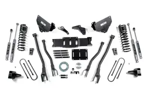 BDS1603FPE | BDS Suspension 6 Inch Lift Kit With 4 Link For Dodge Ram 3500 4WD (2013-2018) | Diesel | Rear Lift 5 Inch Block Kit, Fox 2.5 Performance Elite Shocks, 6 Bolt Indexing Ring