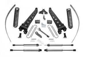 FTSK2123DL | Fabtech 8 Inch Radius Arm System With Coils and DLSS Shocks (2008-2016 F250 Super Duty 4WD without Factory Overload)