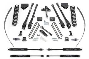 FTSK2125M | Fabtech 8 Inch 4 Link System With Coils and Stealth Shocks (2008-2016 F250 Super Duty 4WD without Factory Overload)