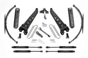 FTSK2128M | Fabtech 8 Inch Radius Arm System With Coils and Rear Leag Springs and Stealth Shocks (2008-2016 F250, F350 Super Duty 4WD)