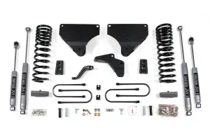 BDS1612H | BDS Suspension 4 Inch Lift With 4 Link For Dodge Ram 3500 4WD (2013-2018) | Gas | Rear Lift 3 Inch Block Kit, NX2 Nitro Series Shocks