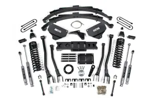 BDS1614H | BDS Suspension 8 Inch Lift Kit With 4 Link For Dodge Ram 3500 4WD (2013-2018) | Diesel | Rear Lift Leaf Springs, NX2 Nitro Series Shocks, 6 Bolt Indexing Ring