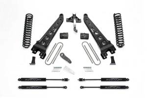 FTSK2218M | Fabtech 6 Inch Radius Arm System With Coils and Stealth Shocks (2017-2022 F250, F350 Super Duty 4WD Diesel)