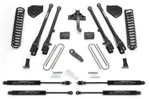 Fabtech Motorsports - FTSK2219M | Fabtech 6 Inch 4 Link System With Coils and Stealth Shocks (2017-2022 F250, F350 Super Duty 4WD Diesel) - Image 1