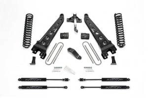 FTSK2282M | Fabtech 6 Inch Radius Arm System With Coils and Stealth Shocks (2017 F450, F550 Super Duty 4WD Diesel)