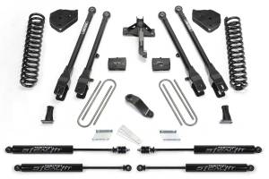 FTSK2284M | Fabtech 6 Inch 4 Link System With Coils and Stealth Shocks (2017 F450, F550 Super Duty 4WD Diesel)