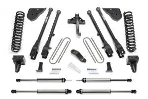 FTSK2409DL | Fabtech 4 Inch 4 Link System With Coils and 2.25 DL Shocks (2023-2024 F250, F350 Super Duty 4WD Diesel)