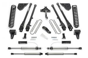 FTSK2410DL | Fabtech 4 Inch 4 Link System With Coils and 2.25 DL Resi Front and DL Rear Shocks (2023-2024 F250, F350 Super Duty 4WD Diesel)