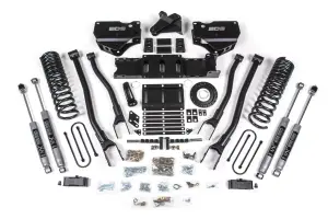 BDS1673H | BDS Suspension 4 Inch Lift Kit With 4 Link For Dodge Ram 3500 4WD (2019-2024) | Diesel | Rear Lift With Factory Overload Leaf, 8 Bolt Indexing Ring, NX2 Nitro Series Shocks