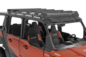 Rough Country - 93172 | Rough Country Roof Rack With Light Bar For Polaris Xpedition ADV 5 (2024-2024) | Black Series Light Bar - Image 2