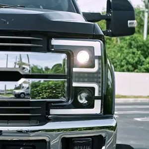 Recon Truck Accessories - REC264372BKC | Recon Projector Headlights OLED DRL, LED Turn Signals Smoked (2017-2019 F250, F350 Super Duty) - Image 2