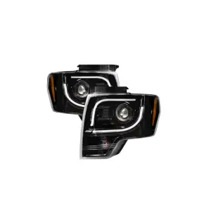 Recon Truck Accessories - 264190BKC | Recon Recon Projector Headlights OLED Halos & DRL Smoked/Black (2009-2014 F150, Raptor) - Image 2