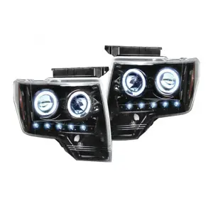 Recon Truck Accessories - REC264190BKCC | Recon Projector Headlights CCFL Halos & DRL Smoked/Black (2009-2014 F150, Raptor) - Image 3