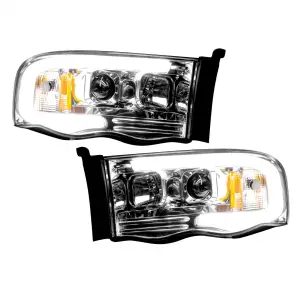 Recon Truck Accessories - REC264191CLC | Recon Projector Headlights OLED Halos & DRL in Clear/Chrome (2002-2005 Ram 1500, 2003-2005 Ram 2500, 3500) - Image 2