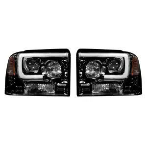 Recon Truck Accessories - 264193BKC | Recon Projector Headlights OLED Halos DRL Smoked/Black (2005-2007 F250, F350 Super Duty) - Image 2