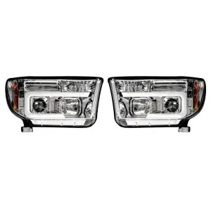 Recon Truck Accessories - 264194CLC | Recon Projector Headlights OLED Halos DRL Clear/Chrome (2007-2013 Tundra, Sequoia) - Image 2