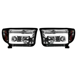 264194CLC | Recon Projector Headlights OLED Halos DRL Clear/Chrome (2007-2013 Tundra, Sequoia)