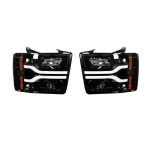 Recon Truck Accessories - 264195BKC | Recon Projector Headlights OLED Halos DRL Smoked/Black (2007-2013 Silverado 1500, 2500 HD, 3500, 2007-2014 Silverado 3500 DRW) - Image 4