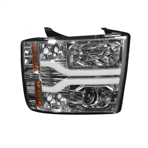 Recon Truck Accessories - 264195CLC | Recon Projector Headlights with OLED Halo & DRL in Clear/Chrome (2007-2013 Silverado 1500, 2500 HD, 3500, 2007-2014 Silverado 3500 DRW) - Image 2