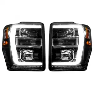 Recon Truck Accessories - 264196BKC | Recon Projector Headlights OLED Halos DRL Smoked/Black (2008-2010 F250, F350 Super Duty) - Image 2