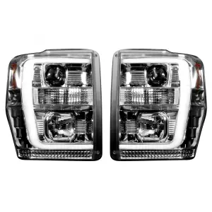 Recon Truck Accessories - 264196CLC | Recon Projector Headlights OLED Halos DRL Clear/Chrome (2008-2010 F250, F350 Super Duty) - Image 2