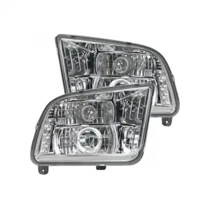 264197CL | Recon Projector Headlights in Clear/Chrome (2005-2009 Mustang)