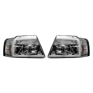 Recon Truck Accessories - 264198CLC | Recon Projector Headlights OLED Halos & DRL in Clear/Chrome (2004-2008 F150) - Image 2