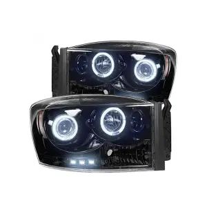 Recon Truck Accessories - 264199BKCC | Recon Projector Headlights CCFL Halos & DRL in Smoked/Black (2006-2008 Ram1500, 2006-2009 Ram 2500, 3500) - Image 2