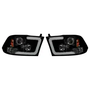 Recon Truck Accessories - REC264270BKC | Recon Projector Headlights OLED Halos & DRL in Smoked/Black (2009-2023 Ram 1500, 2010-2018 Ram 2500, 3500) - Image 1