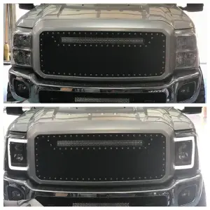 Recon Truck Accessories - 264272BKC | Recon Projector Headlights OLED Halos & DRL Smoked/Black (2011-2016 F250, F350 Super Duty) - Image 2