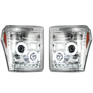 Recon Truck Accessories - REC264272CLCC | Recon Projector Headlights CCFL Halos & DRL Clear/Chrome (2011-2016 F250, F350 Super Duty) - Image 2