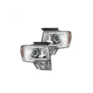 Recon Truck Accessories - 264273CLC | Recon Projector Headlights LED Turn Signals Clear/Chrome (2013-2014 F150 Lariat, King Ranch, FX2, FX4 & Raptor) - Image 1