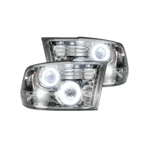 Recon Truck Accessories - REC264276CLC | Recon Projector Headlights OLED DRL & LED Signals in Clear/Chrome (2013-2024 Ram 1500, 2014-2018 Ram 2500, 3500) - Image 1