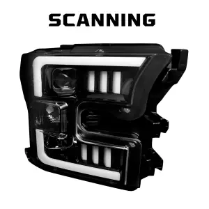 Recon Truck Accessories - REC264290BKCS | Recon Projector Headlights OLED DRL LED Scanning Turn Signs in Smoked/Black (2015-2017 F150 Replaces OEM Halogen Style Headlights Only) - Image 5