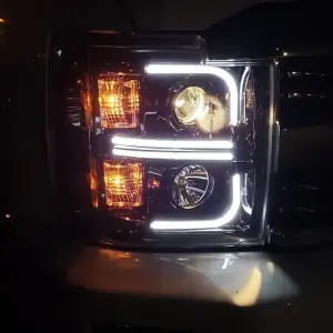 Recon Truck Accessories - 264296BKC | Recon Projector Headlights OLED Halos, DRL Smoked (2015-2019 Silverado 2500, 3500) - Image 3