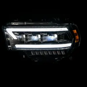 Recon Truck Accessories - REC264386BKCS | Recon LED Recon Projector Headlights w/ Ultra High Power Smooth OLED DRL & Scanning Switchback High Power Amber LED Turn Signals - Smoked/Black (2019-2023 Ram 2500, 3500 With OEM Halogen & Standard Reflector Housing) - Image 5