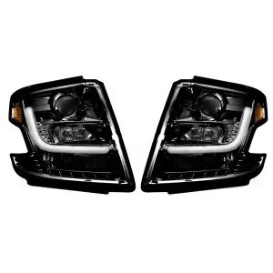 Recon Truck Accessories - 264400BKC | Recon Projector Headlights OLED Halos, DRL Smoked/Black (2015-2020 Tahoe) - Image 1